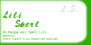 lili sperl business card